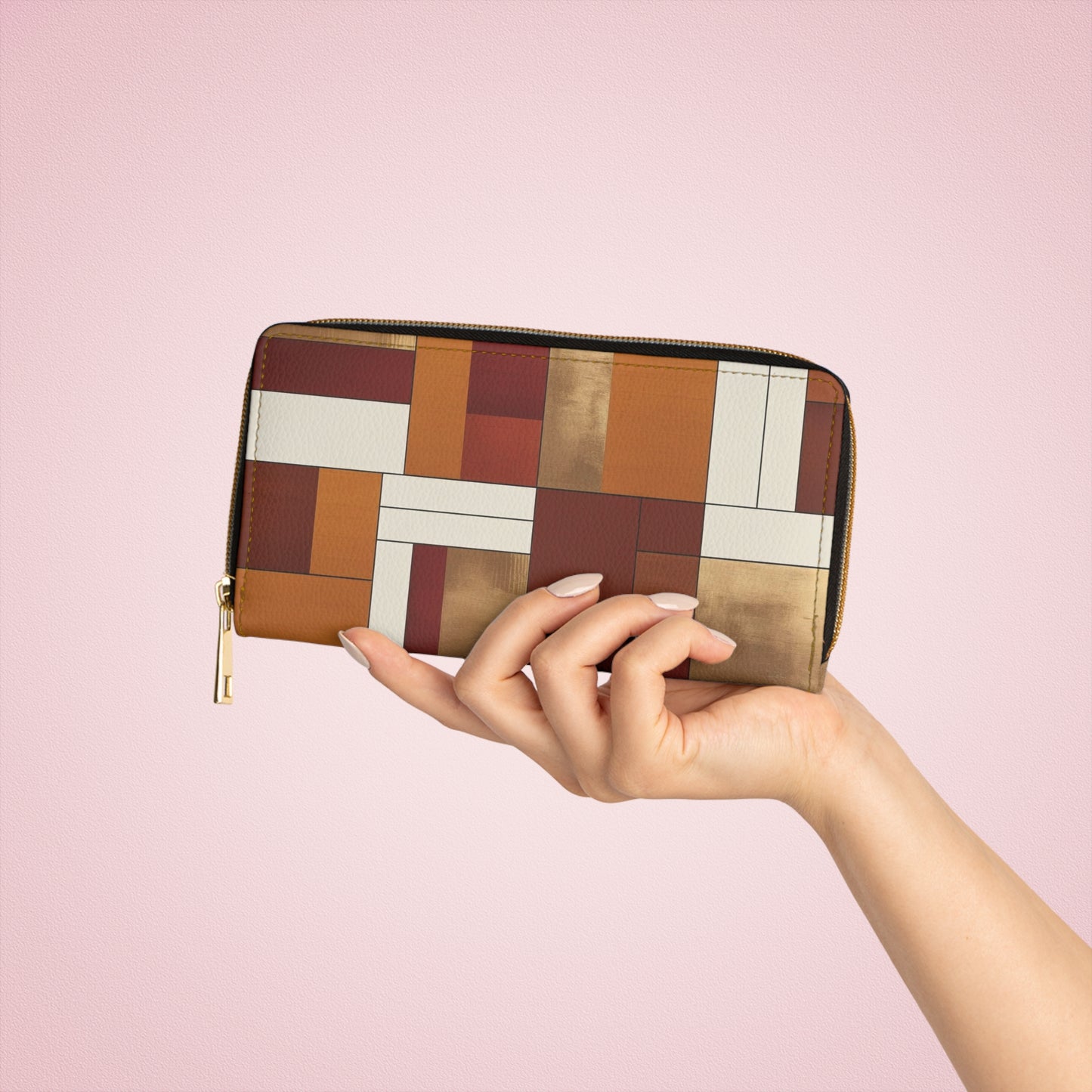 Women's Toasted Ochre Bloc Wallet - Everyday Zipperedd Wallet