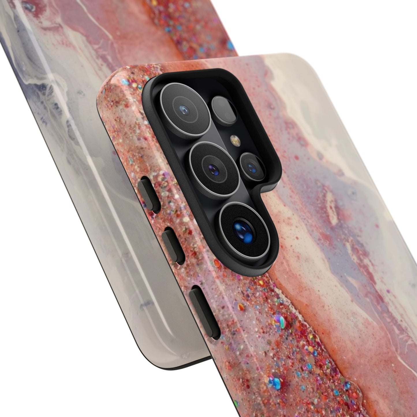 Marbled Rose Gold Galaxy Phone Case — Protective Tough Case