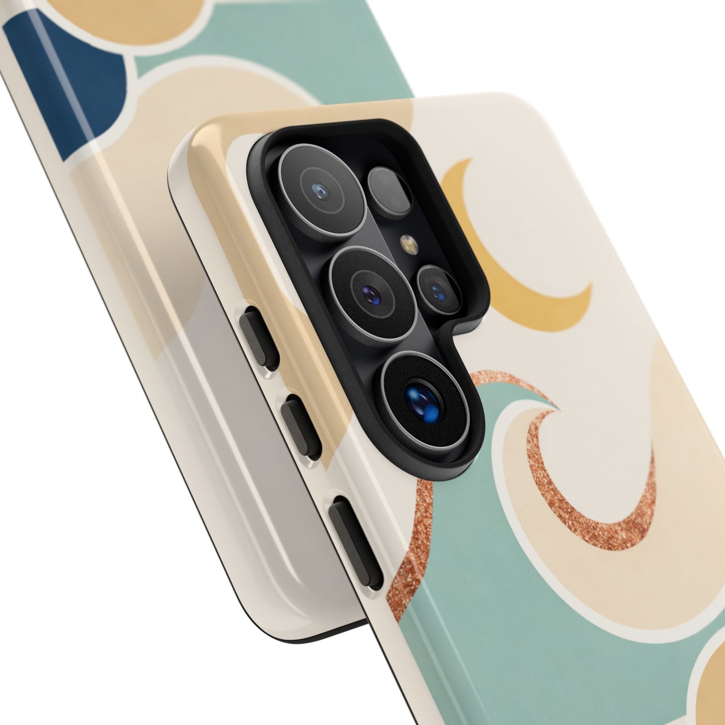 Sea Breeze Tough Phone Case — Retro Waves & Shells Design