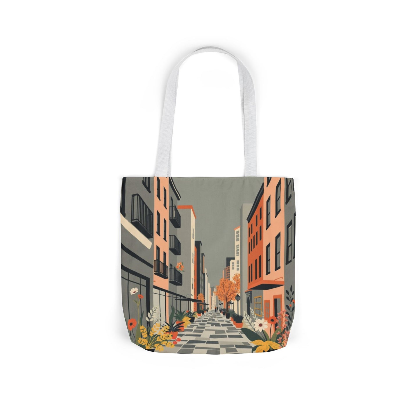 City Street Autumn Canvas Tote
