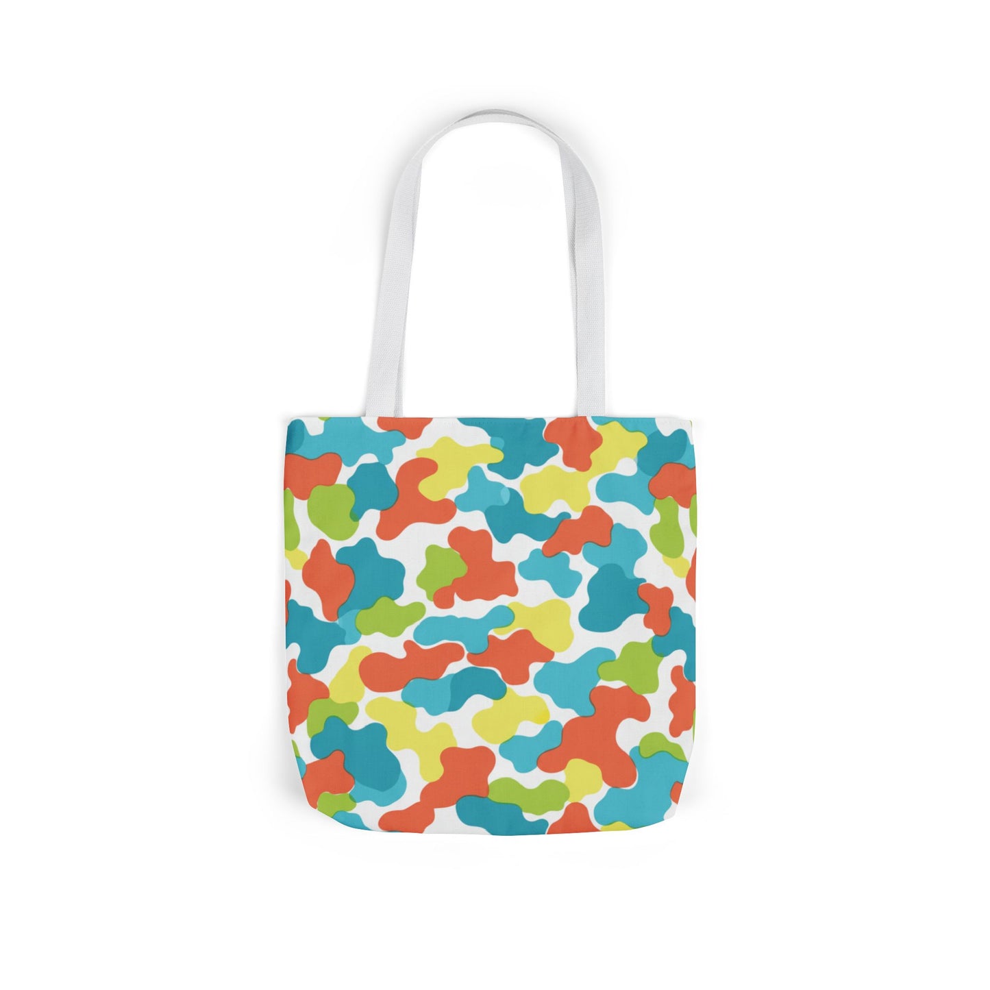 Colorful Abstract Camo Canvas Tote
