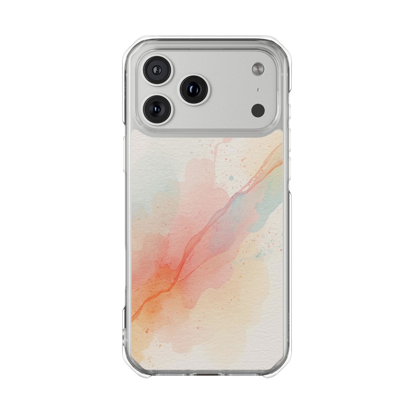 Clear Magnetic Impact Phone Case — Pastel Watercolor Splash