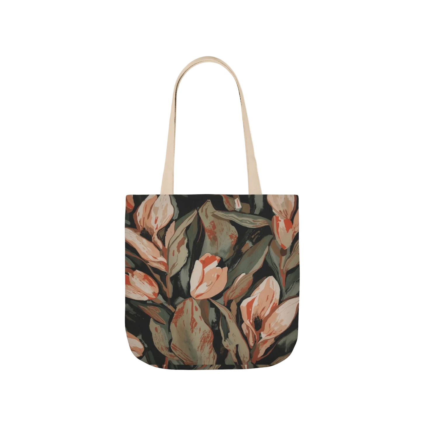 Floral Canvas Tote Bag — Vintage Botanical Print