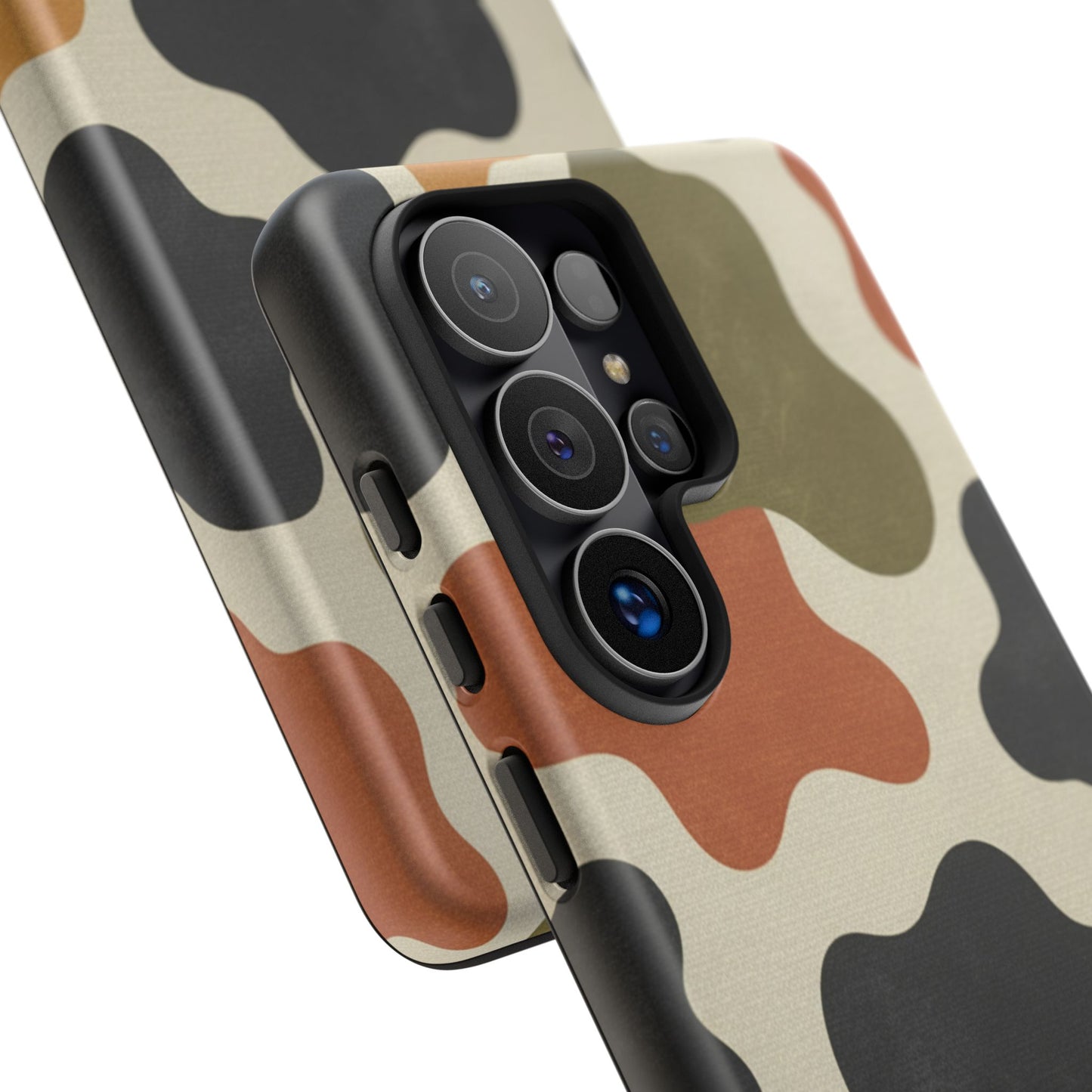Retro Abstract Camouflage Phone Case — Earth Tone Tough Case