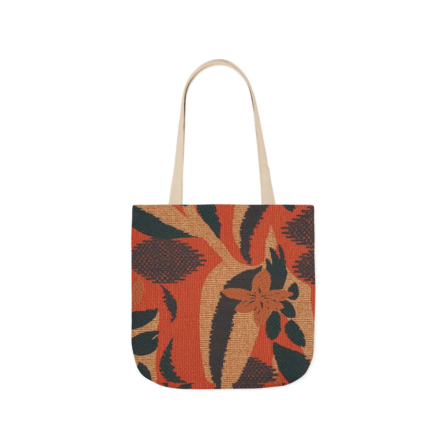 Autumn Botanica Canvas Tote — Rustic Floral Market Bag