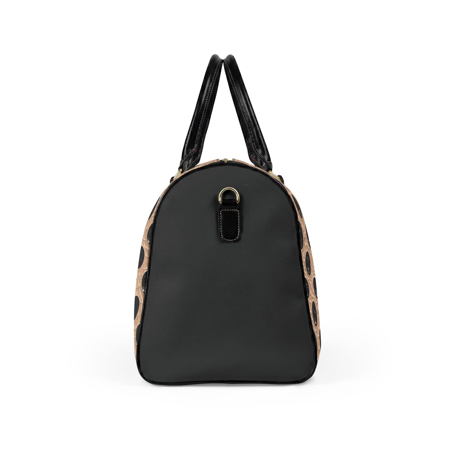 Polka Dot Faux Leather Weekender Bag