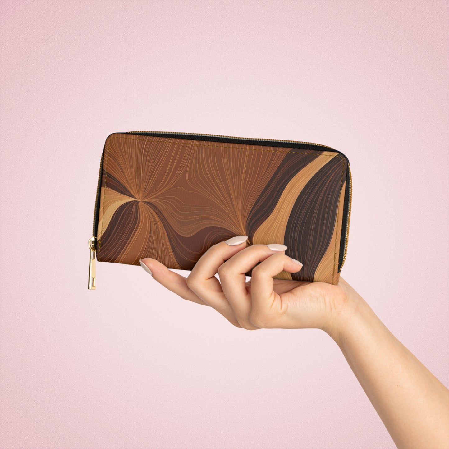 Women's Abstract Autumn Wallet - Vegan Abstract Foliage
