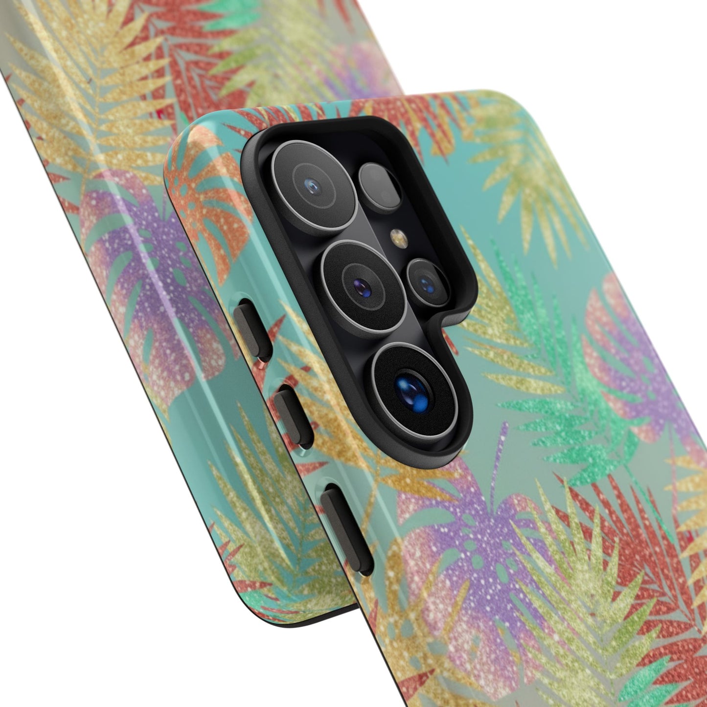 Tropical Palm Leaf Tough Phone Case – Colorful Pastel Botanical Protection