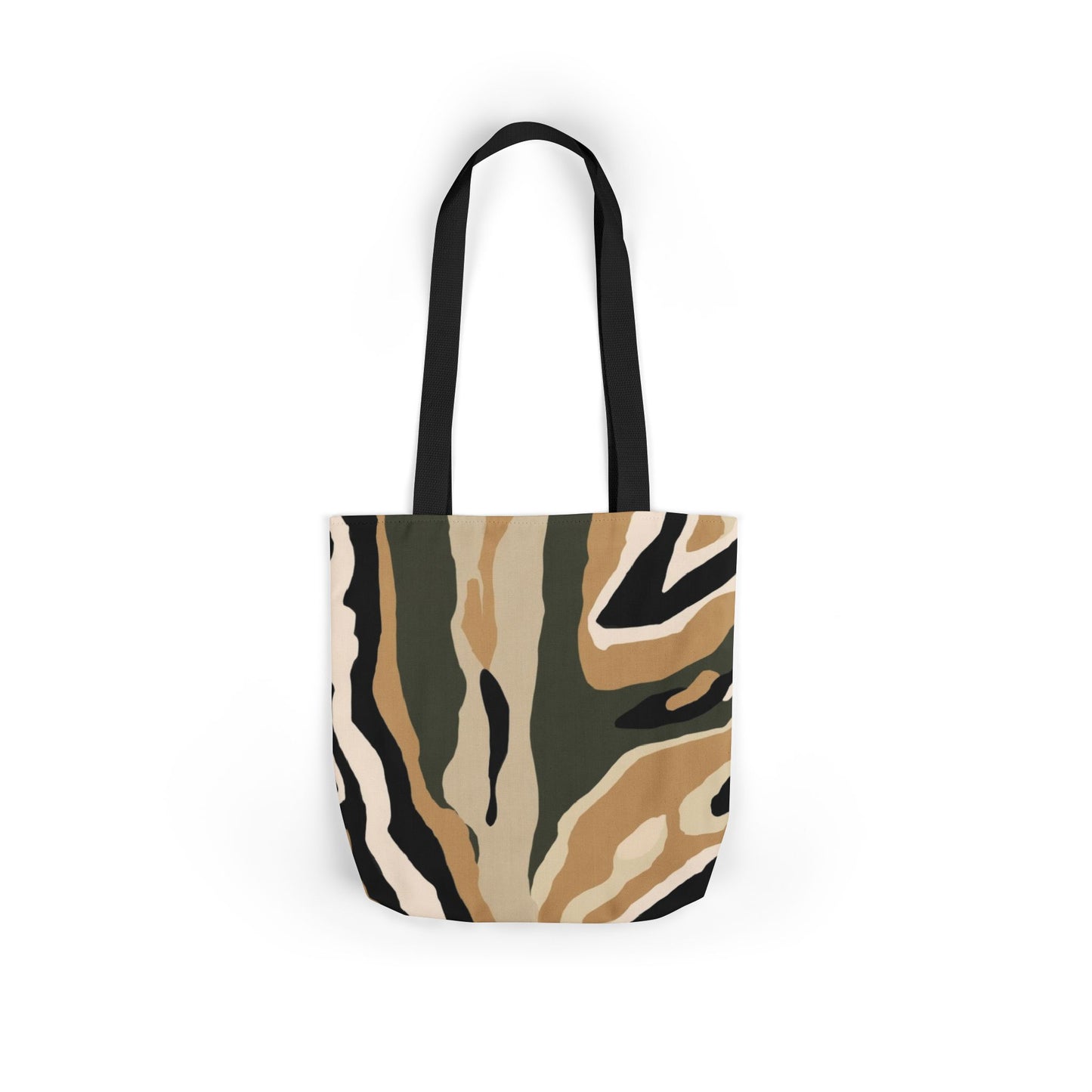 Canvas Tote Bag — Neutral Desert Camo Abstract Print