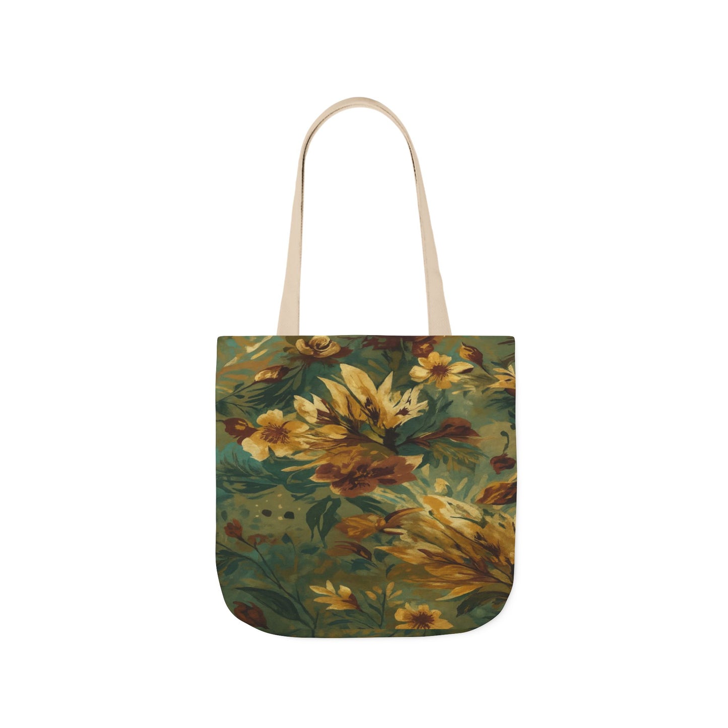 Vintage Sunflower Canvas Tote Bag — Floral Market Bag