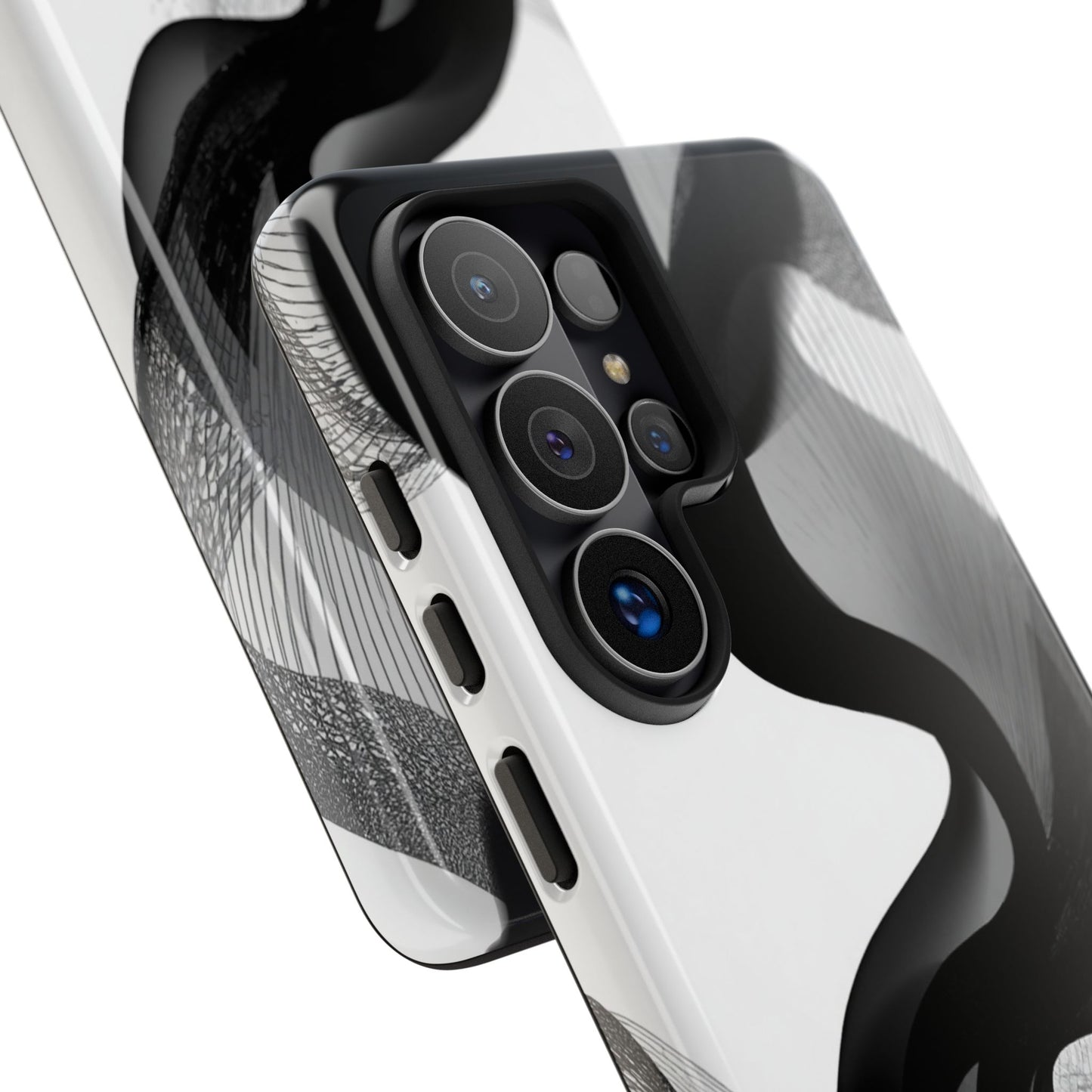Phone Case — Monochrome Abstract Protective Cover