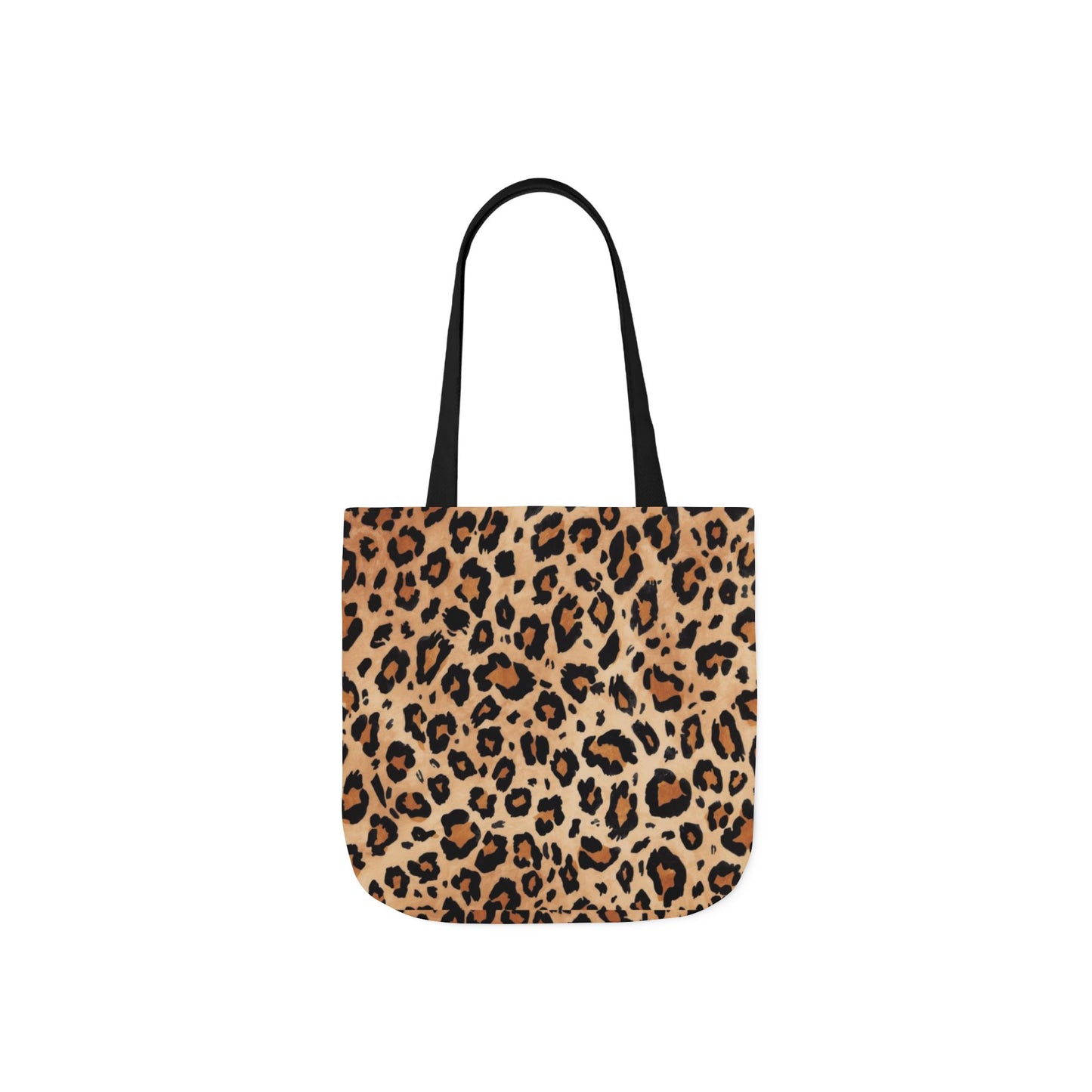 Leopard Print Canvas Tote Bag — Animal Print Everyday Shopper