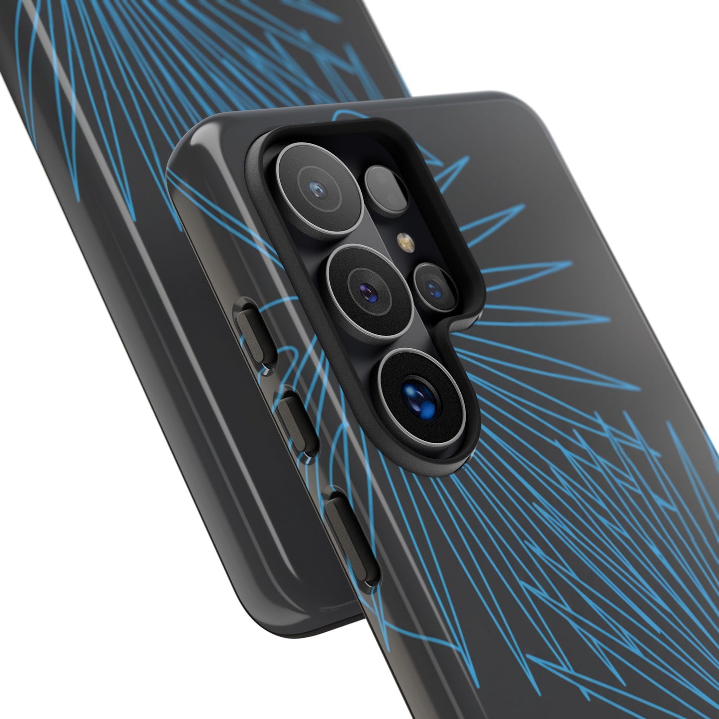 Blue Dandelion Burst Tough Phone Case — Protective Floral iPhone Cover