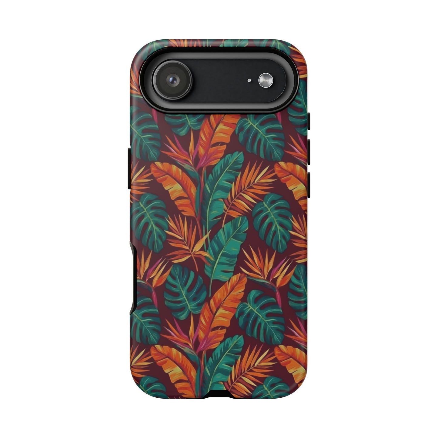 Tropical Foliage Phone Case — Vibrant Palm & Monstera Leaf Protective Cover