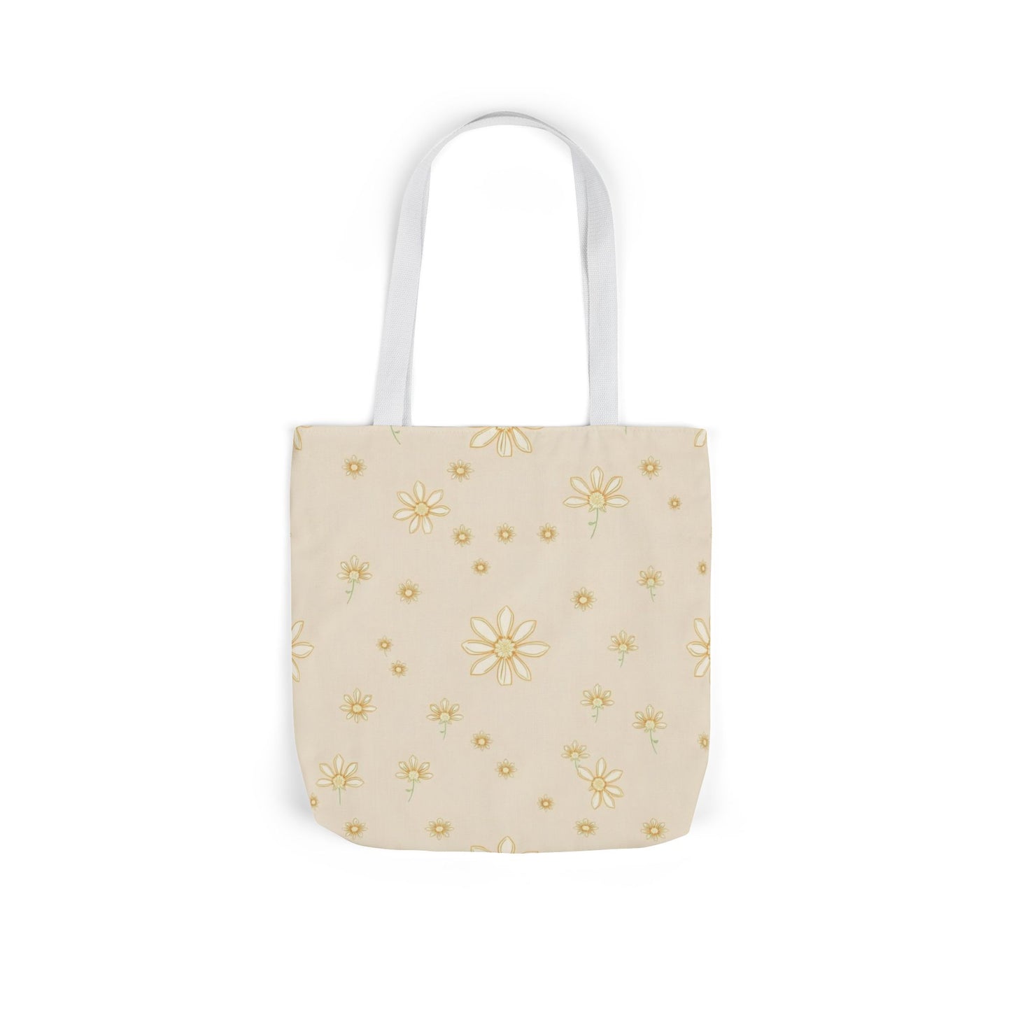 Golden Daisies Canvas Tote — Floral Beach & Market Bag