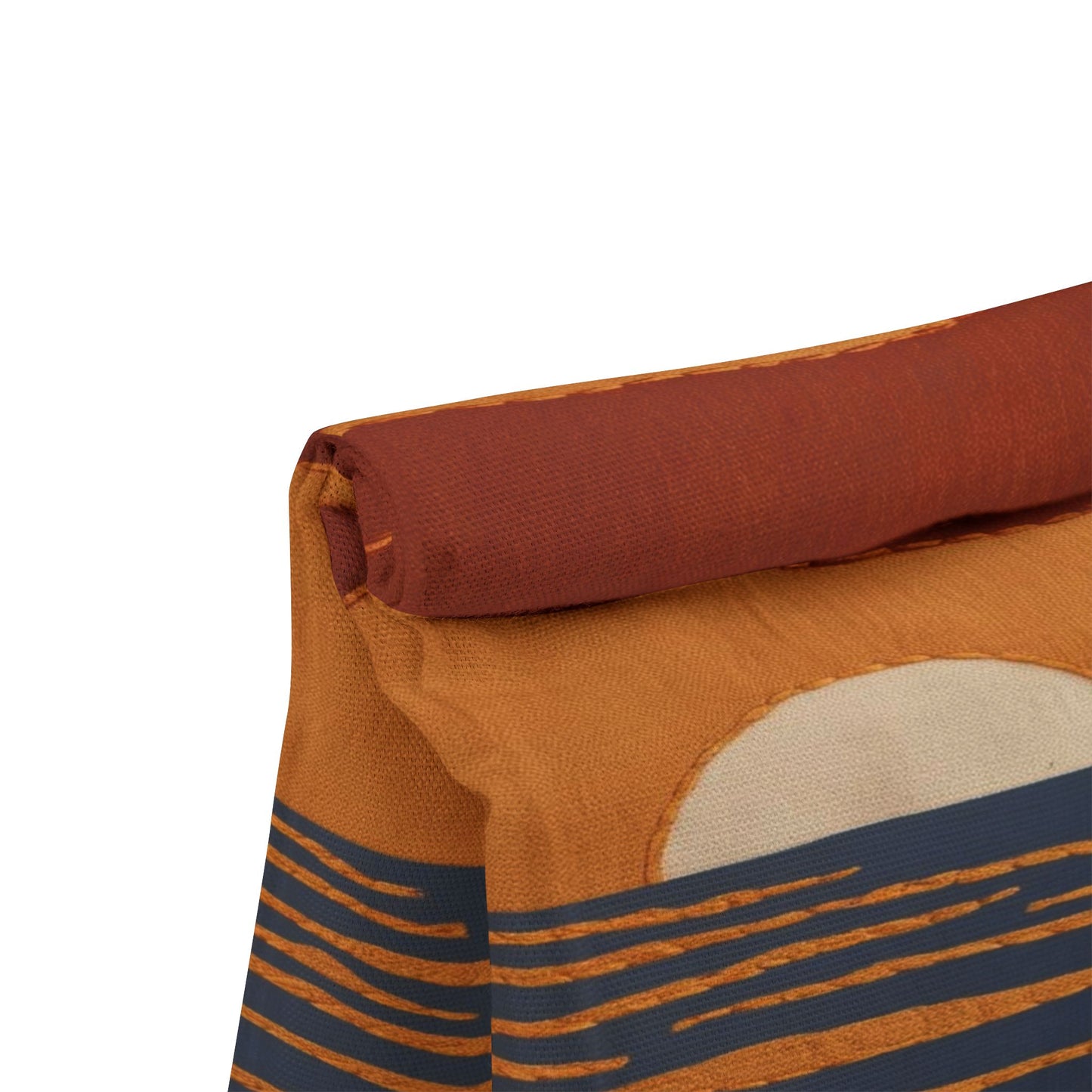 Sunset Ocean Print, Polyester Lunch Bag, Eco-Friendly, Beach Day Essentials, Picnic, Back to School, Vibrant Summer Vibe