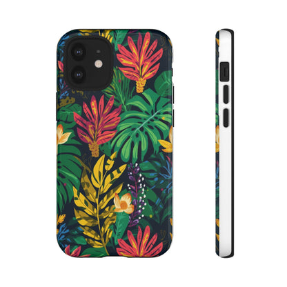 Tropical Floral Phone Case — Vibrant Jungle Leaf Protective Cover