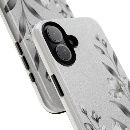 Floral Monochrome Phone Case — Elegant Black & White Lily Design