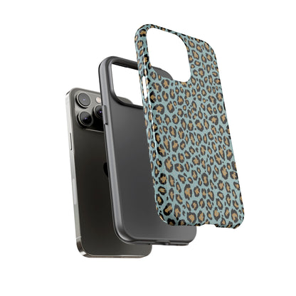 Leopard Print Tough Phone Case - Blue Cheetah Protective Cover