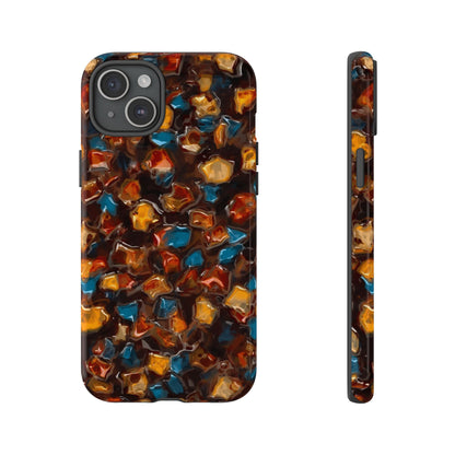 Phone Case - Amber Tortoiseshell Mosaic Protective Cover