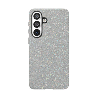 Glitter Silver Tough Phone Case — Sparkling Protective Phone Case