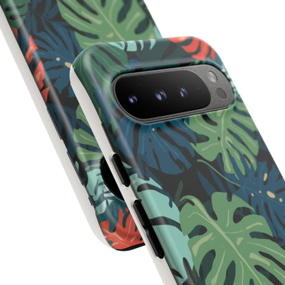 Tropical Monstera Phone Case — Colorful Leaf Protective Tough Case