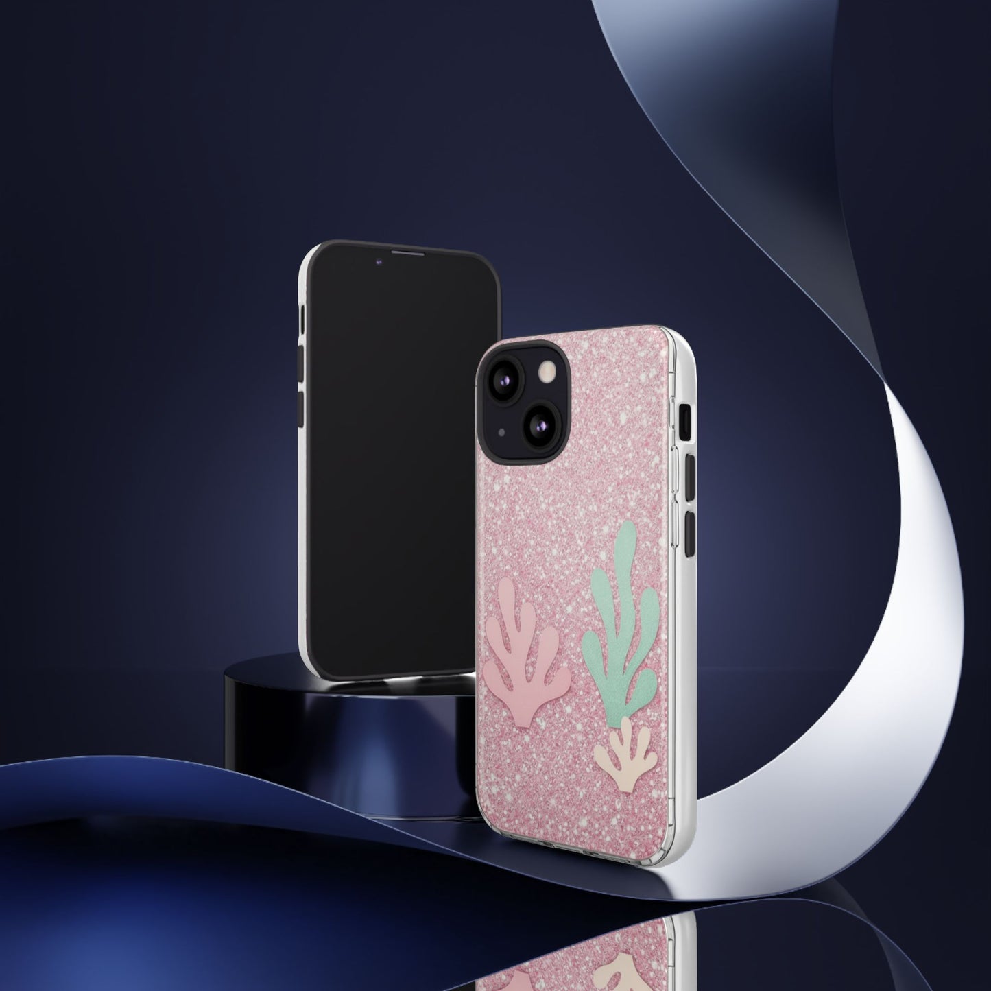 Pink Glitter Seaweed Tough Case - Sparkle Protective Phone Cover