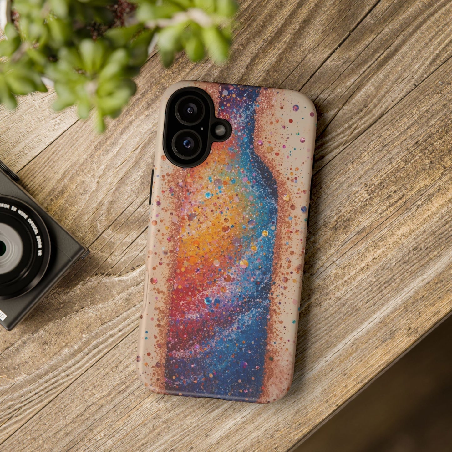 Galaxy Bottle Tough Phone Case — Colorful Nebula Splash iPhone Cover