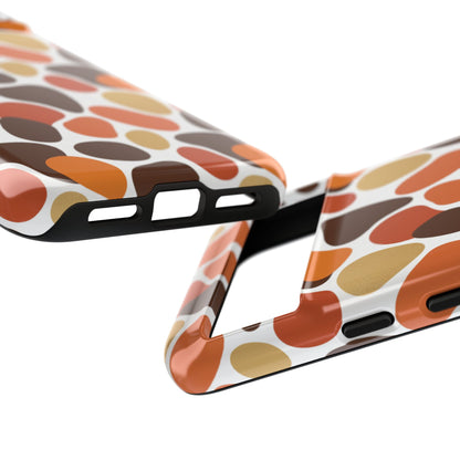 Phone Case — Retro Pebble Pattern in Warm Autumn Colors