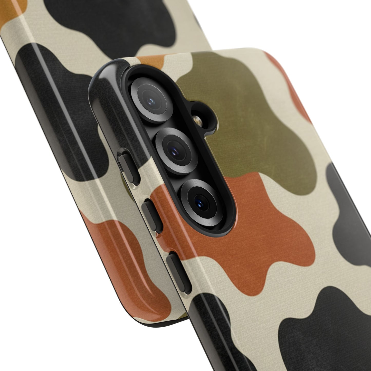 Retro Abstract Camouflage Phone Case — Earth Tone Tough Case