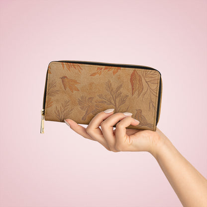 Women's Botanical Wallet - Modern Zippered Wallet