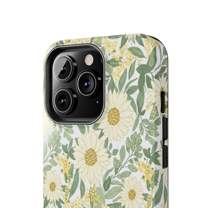 Daisy Meadow Tough Phone Case — Floral Protective Phone Cover