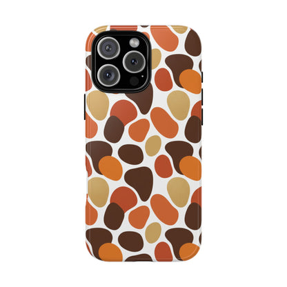 Phone Case — Retro Pebble Pattern in Warm Autumn Colors