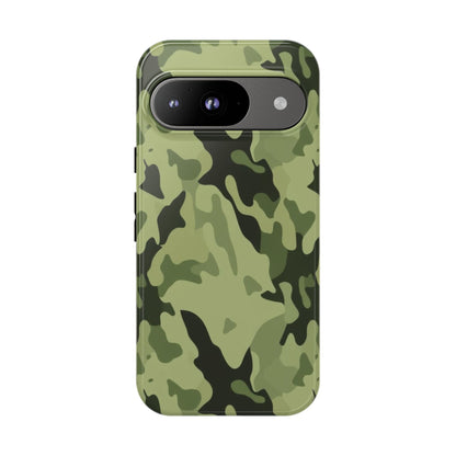 Camo Tough Phone Case — Military Green Protective iPhone Cover