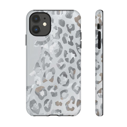 Silver Leopard Tough Phone Case