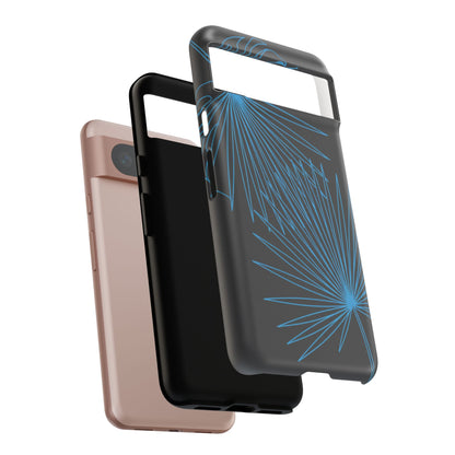 Blue Dandelion Burst Tough Phone Case — Protective Floral iPhone Cover