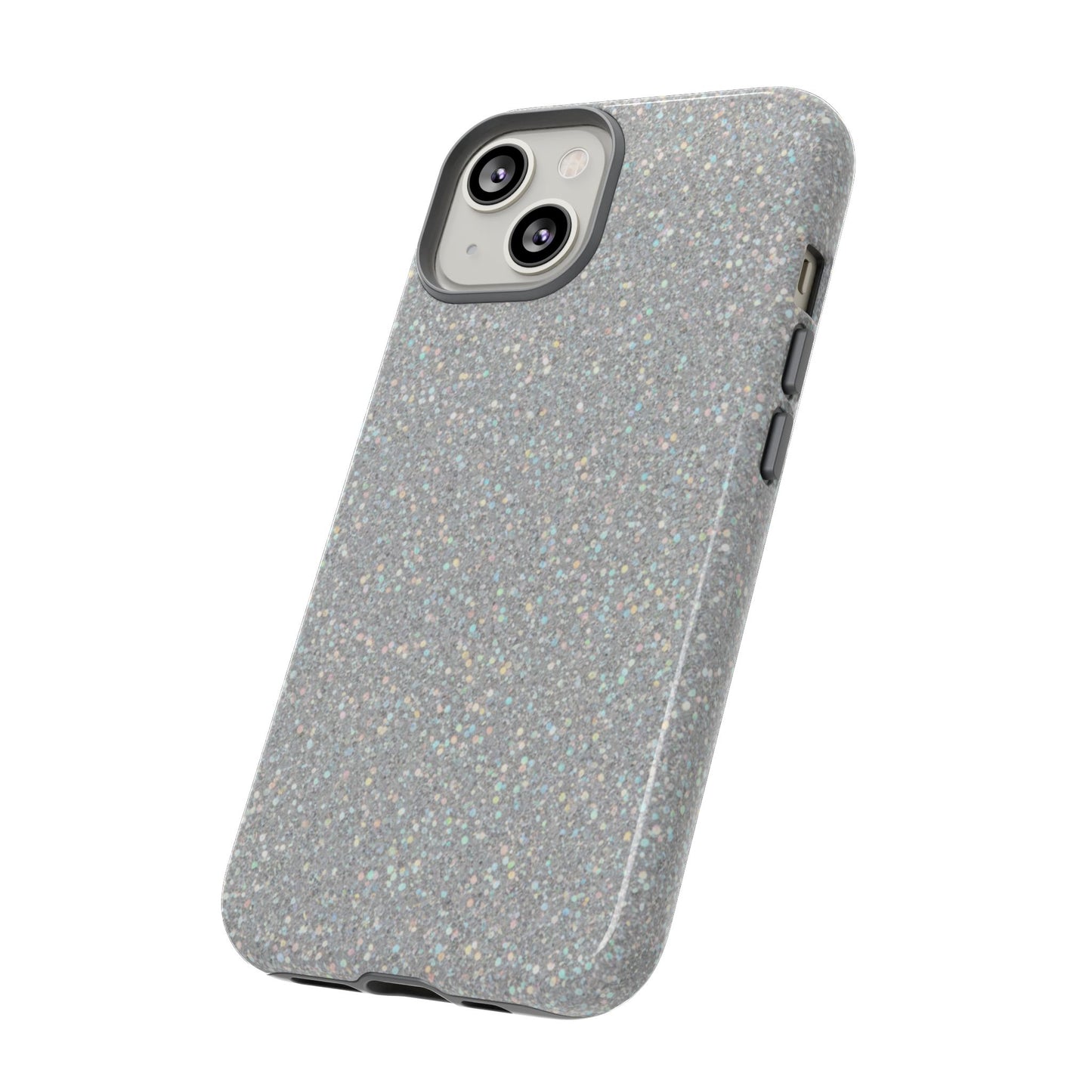 Glitter Silver Tough Phone Case — Sparkling Protective Phone Case
