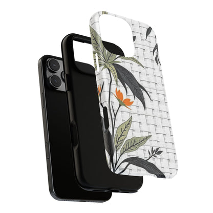 Floral Woven Tough Phone Case — Protective Botanical iPhone Cover