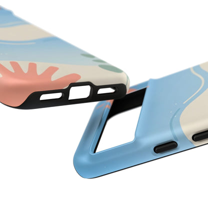Beach Waves Tough Phone Case — Summer Sun & Seashell Protective Cover