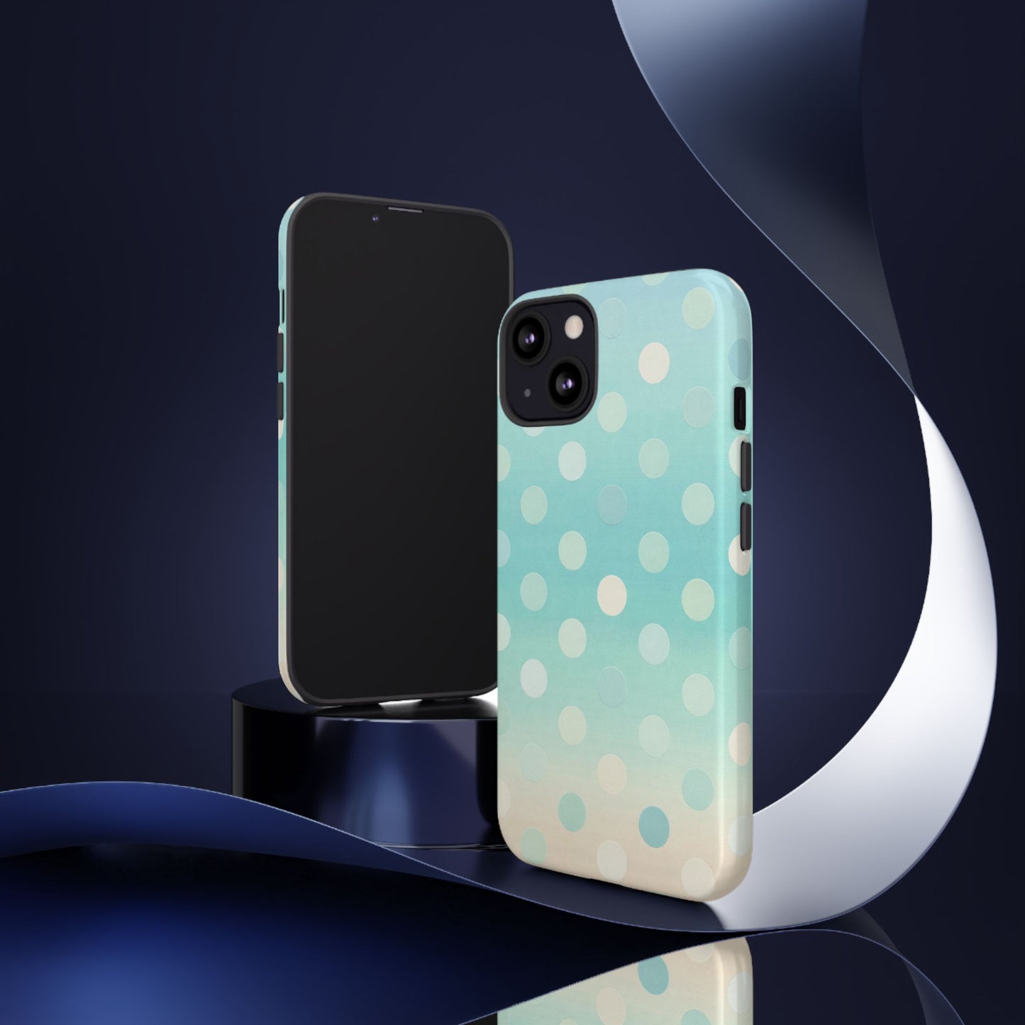 Abstract Palm Tough Phone Case — Minimal Coastal Blue Protective Cover