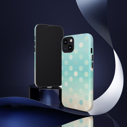 Abstract Palm Tough Phone Case — Minimal Coastal Blue Protective Cover