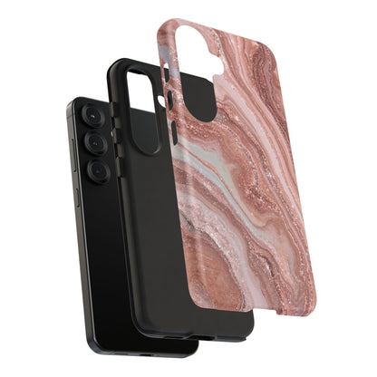 Rose Gold Marble Tough Phone Case