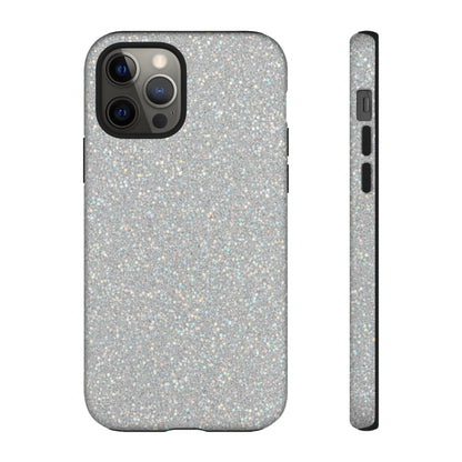 Glitter Silver Tough Phone Case — Sparkling Protective Phone Case