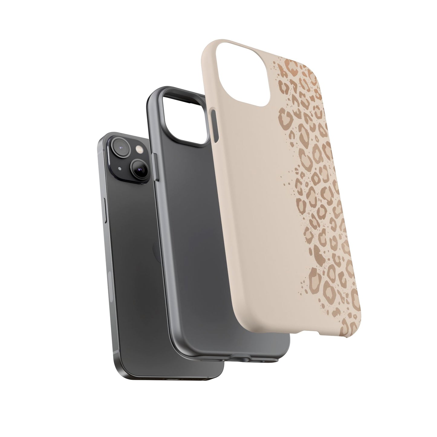 Phone Case – Beige Leopard Print Protective Cover