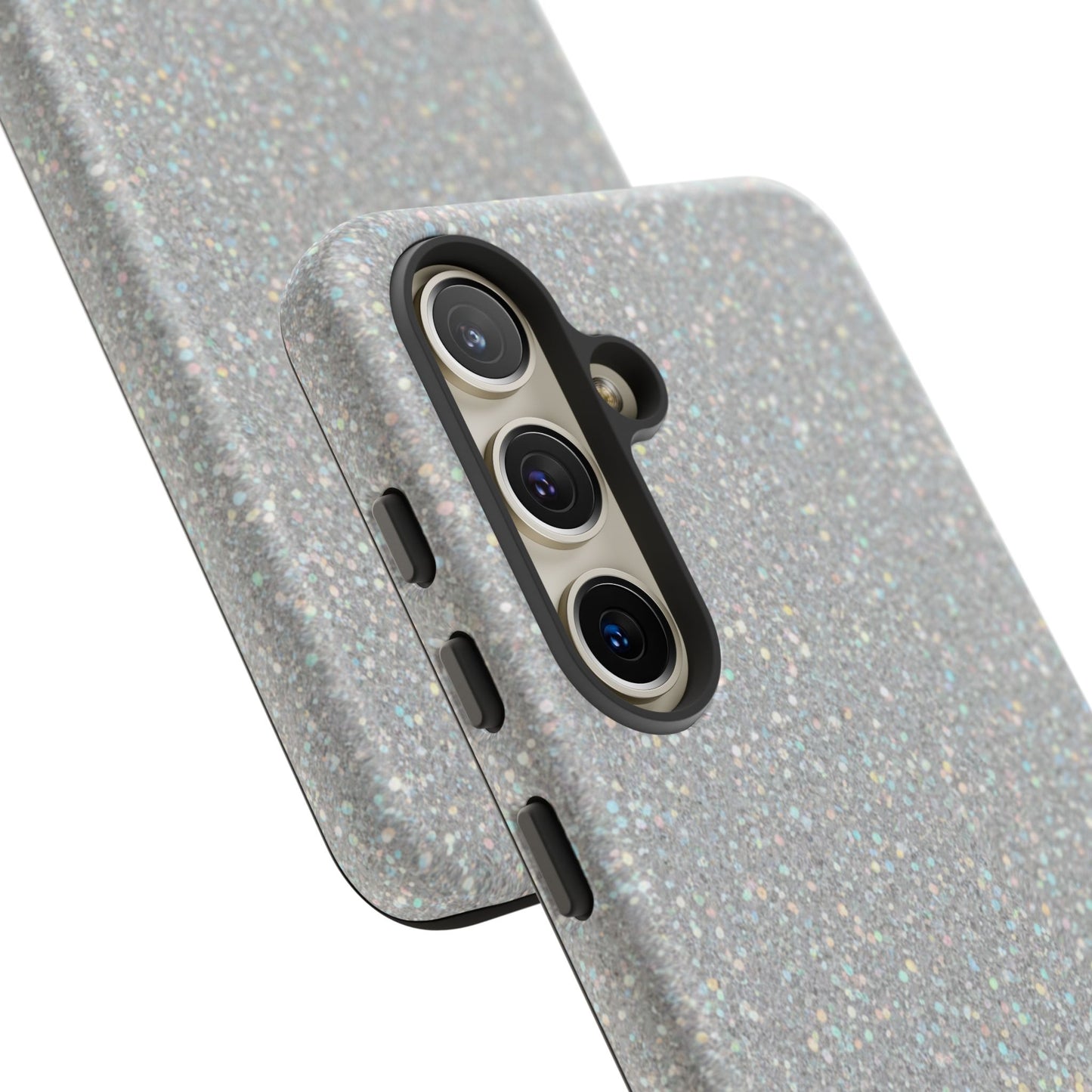 Glitter Silver Tough Phone Case — Sparkling Protective Phone Case
