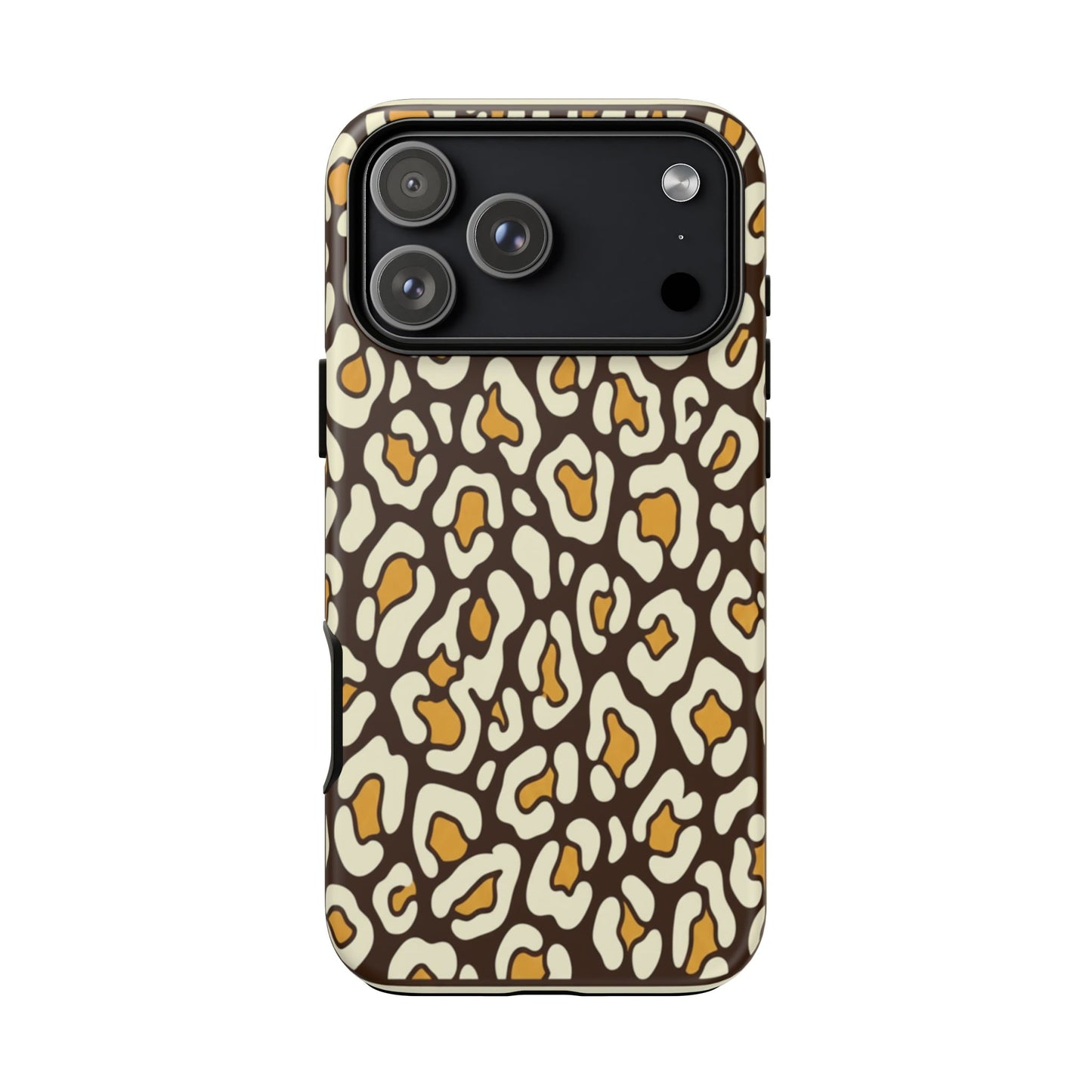 Leopard Print Tough Phone Case — Durable Protective iPhone Cover