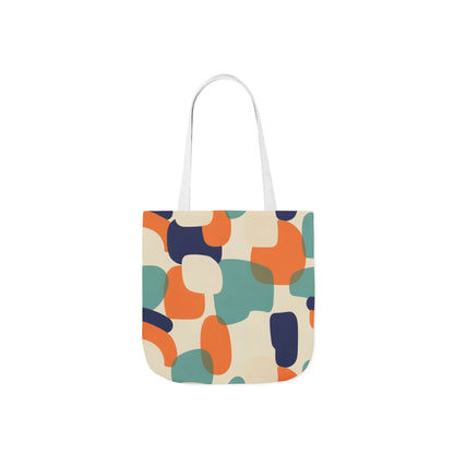 Abstract Color Block Canvas Tote — Modern Patterned Everyday Bag
