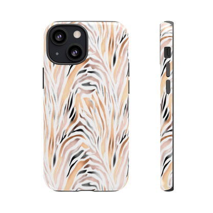 Tough Case — Neutral Watercolor Tiger Stripe Phone Case