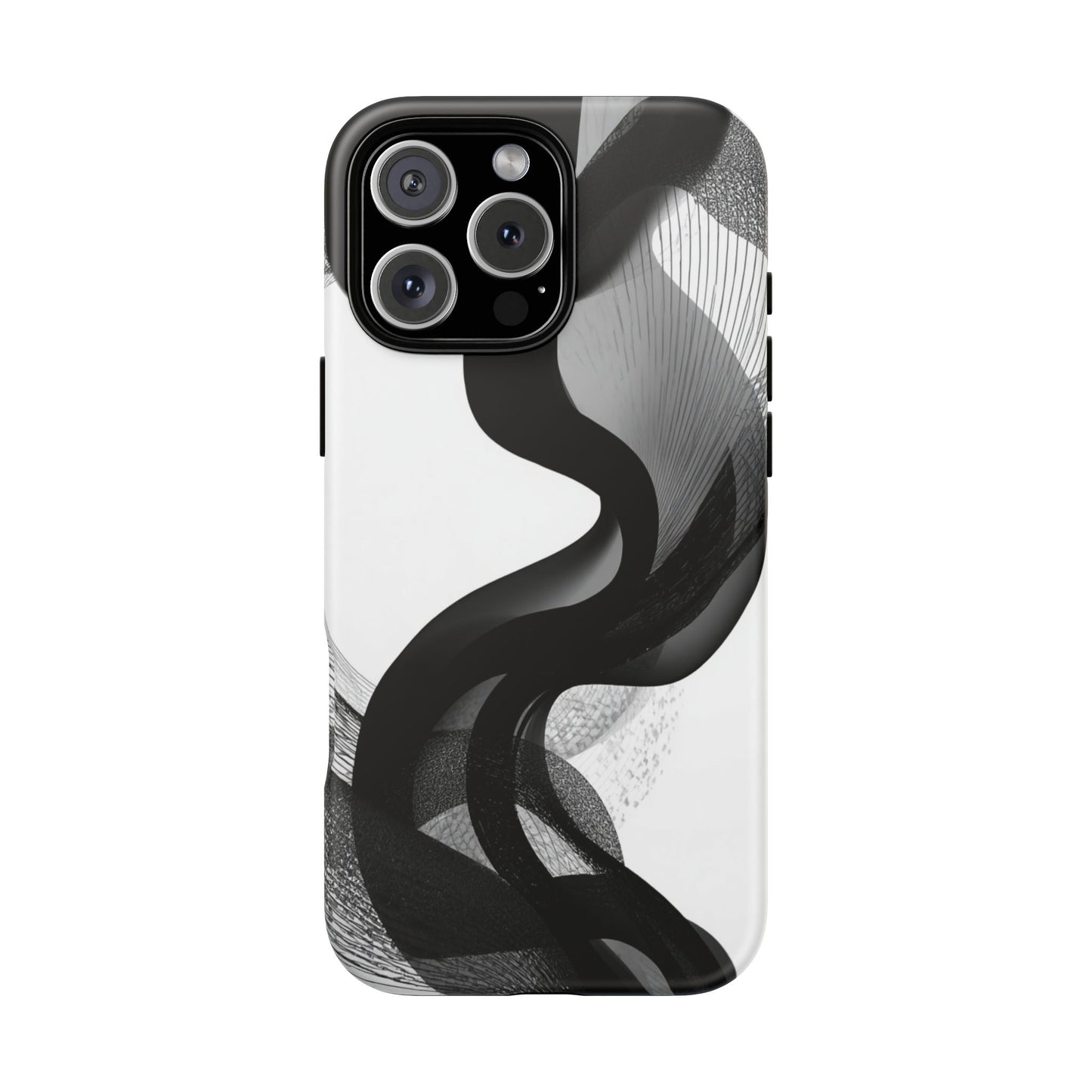 Phone Case — Monochrome Abstract Protective Cover