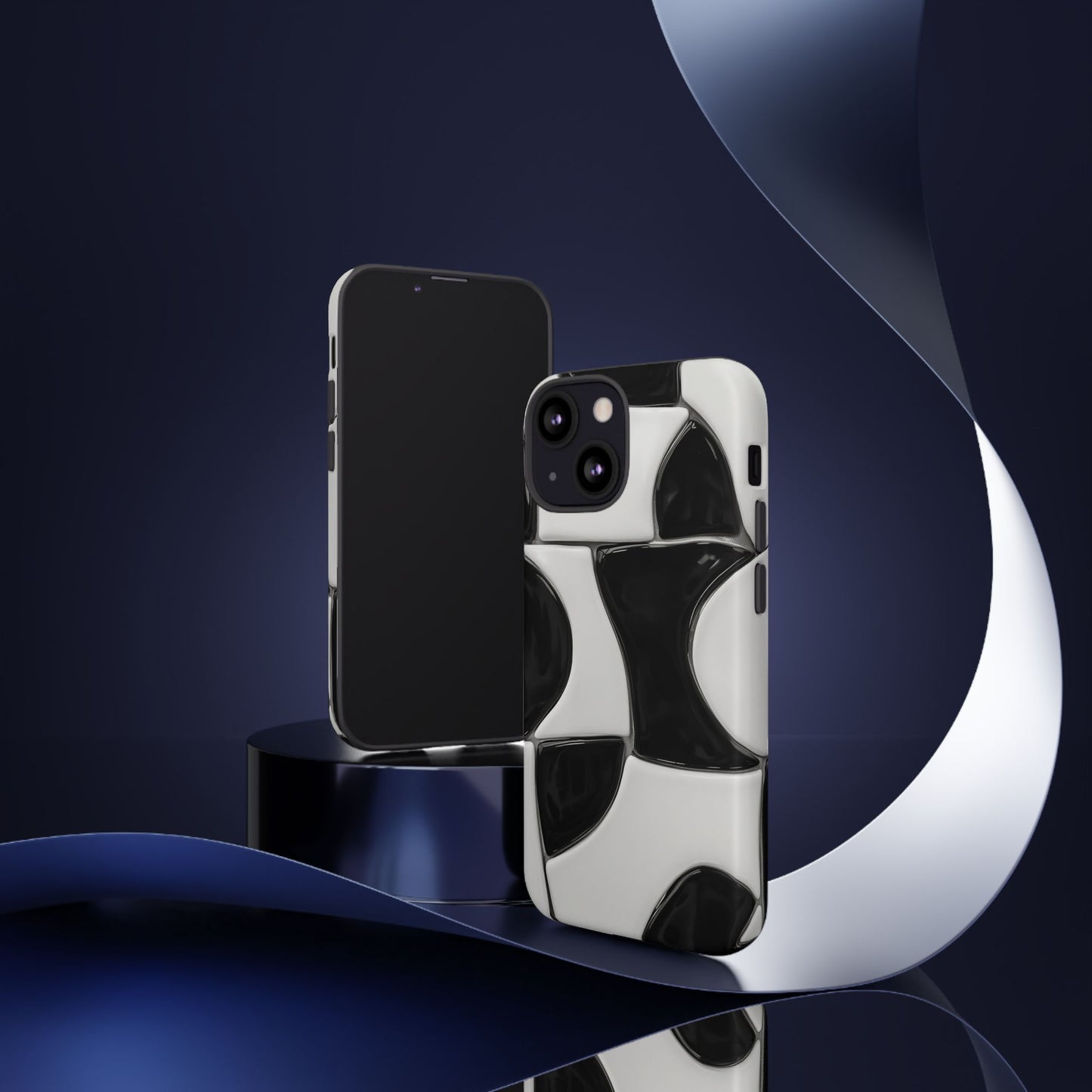 Black & White Abstract Pattern Tough Phone Case